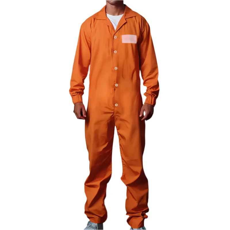 Jailbreak – Volwassen Gevangene Kostuum – Polyester Cosplay Outfit voor Feestelijke Partijen en Carnaval