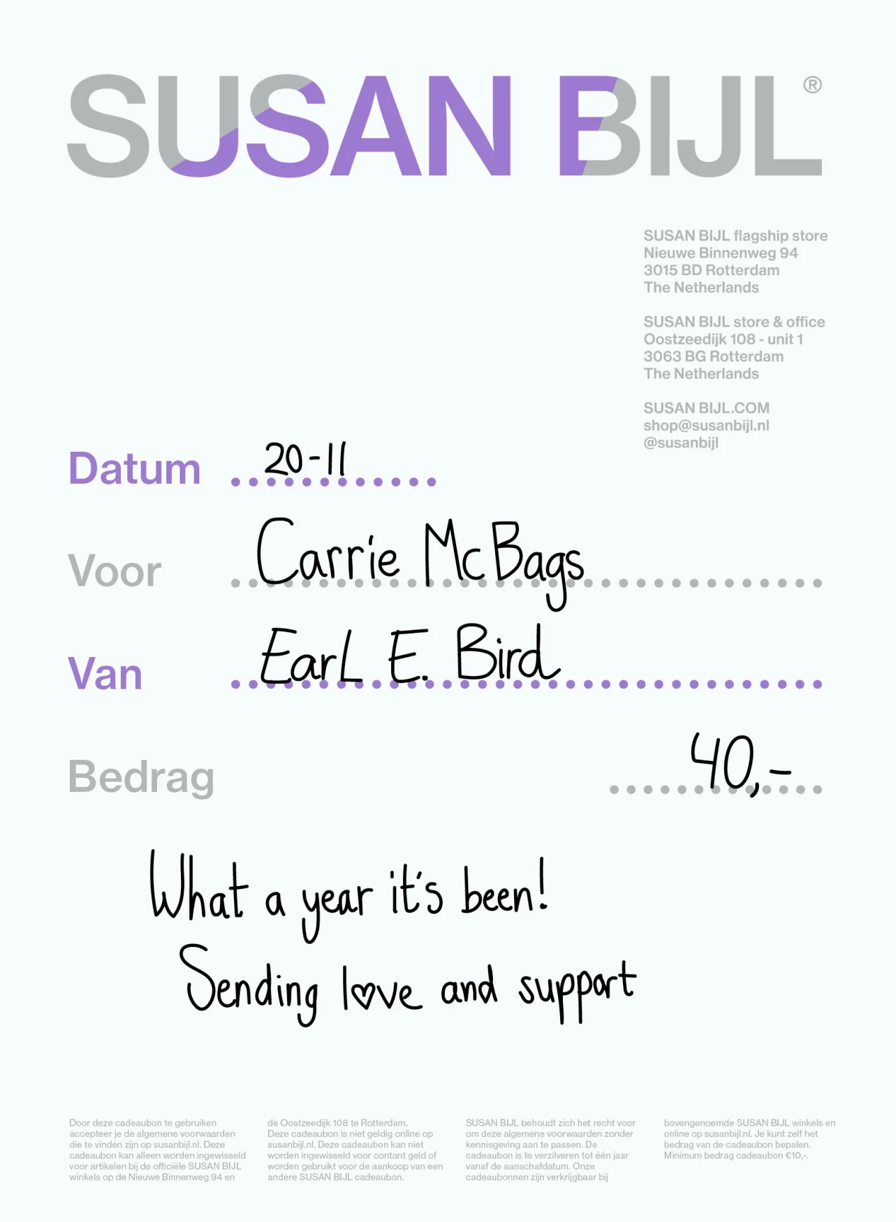 Physical Gift Card – €40