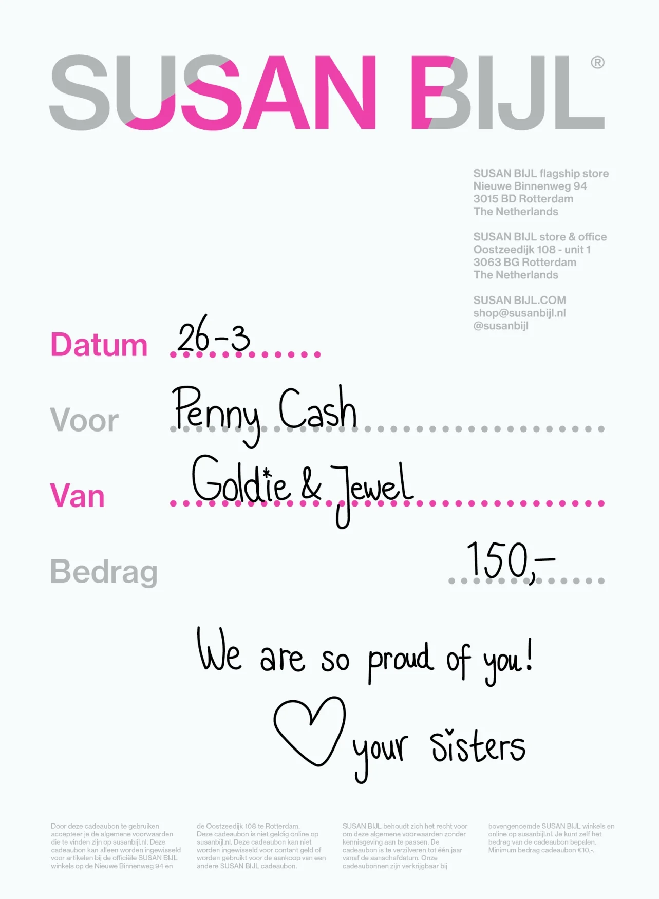 Physical Gift Card – €150