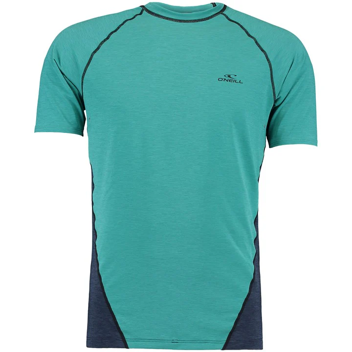 O’Neill Heren UV Shirt Korte Mouw Green-Blue Slate