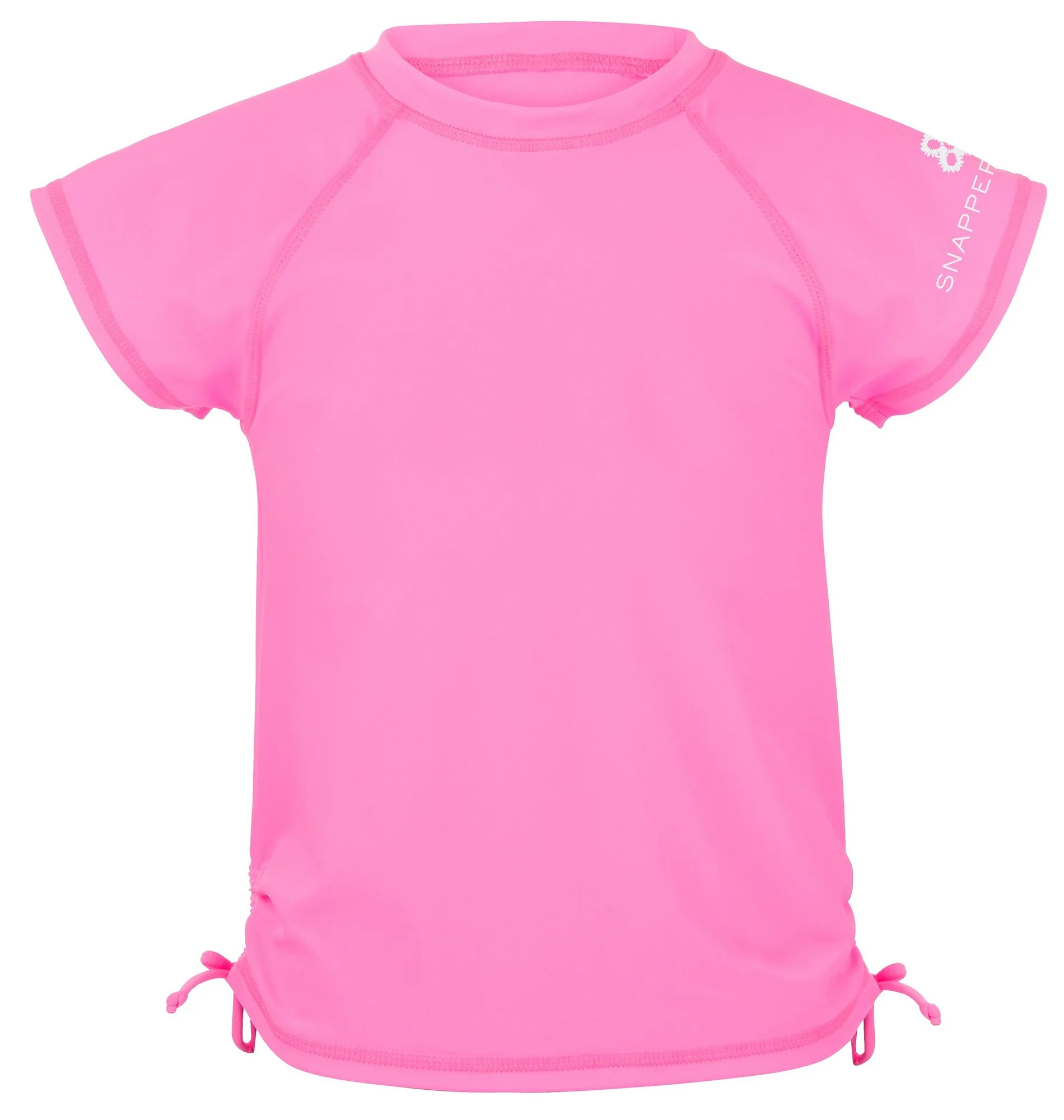 Snapper Rock – UV werend zwemshirt met korte mouwen voor meisjes – Neon Roze Snapper Rock – UV werend zwemshirt met korte mouwen voor meisjes – Neon Roze