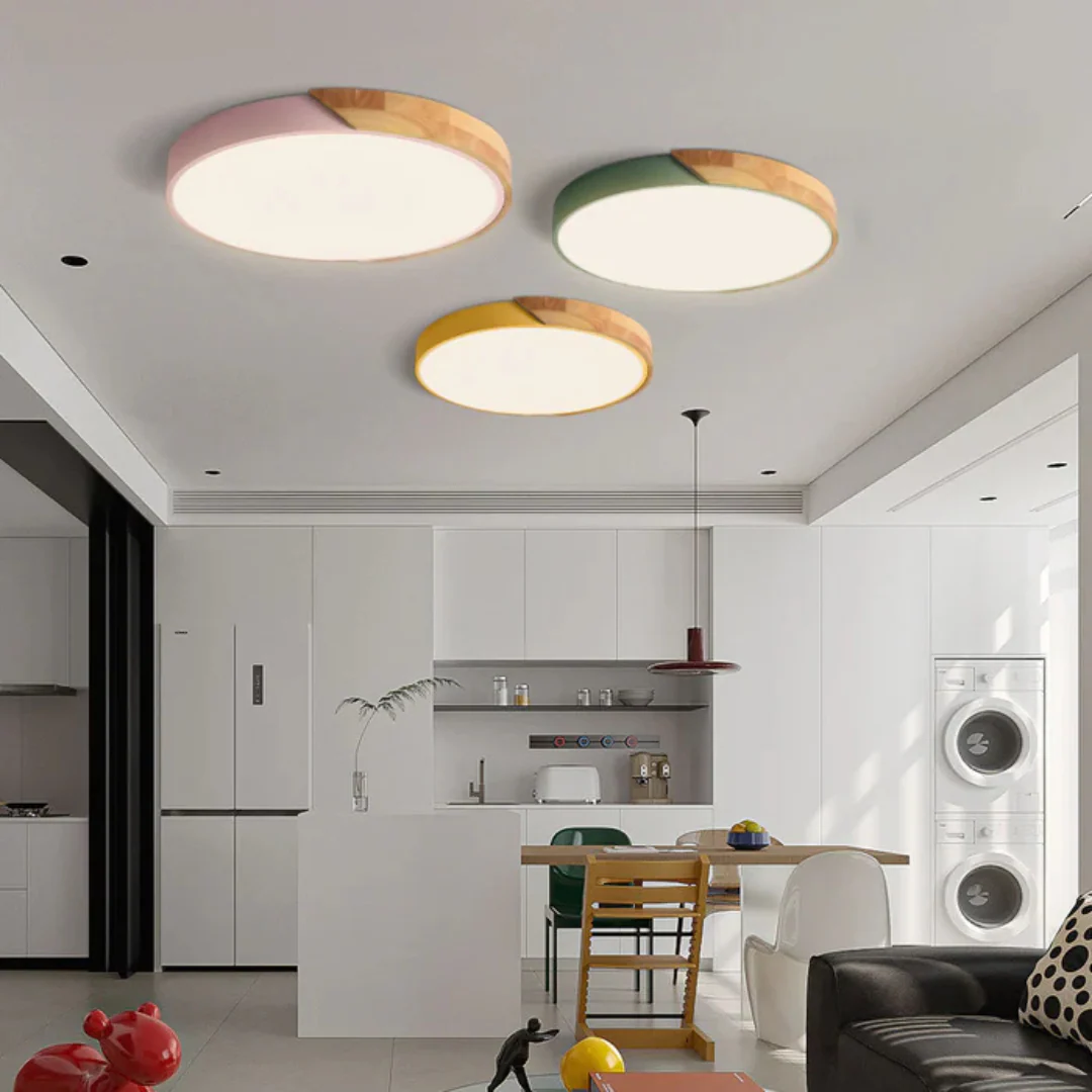 Delos – Scandinavische Houten LED Plafondlamp