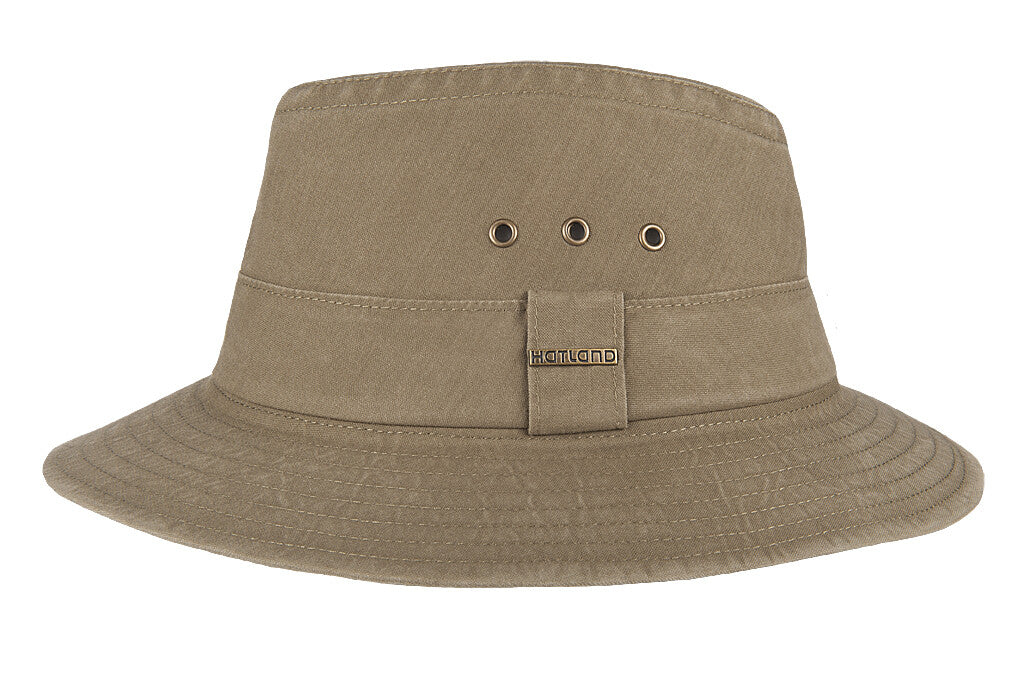 Hatland – UV Bucket hat voor heren – Wishmen – Olijgroen