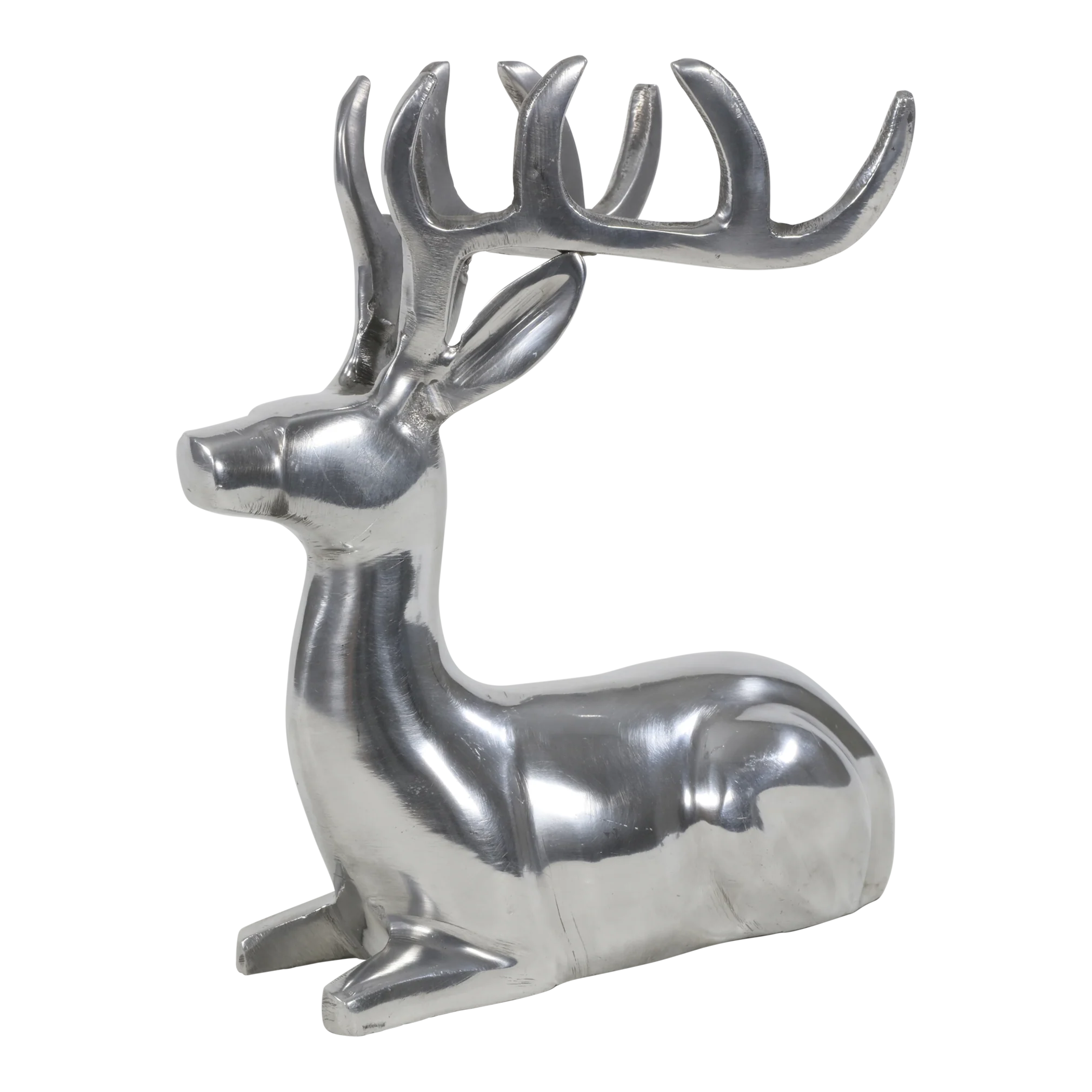 Beeld liggend Hert alu 18x13x23cm