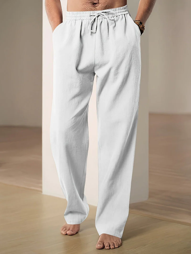 Casual Broek met Elastische Taille voor Mannen met Trekkoord | Ideaal voor Reizen en Dagelijkse Activiteiten