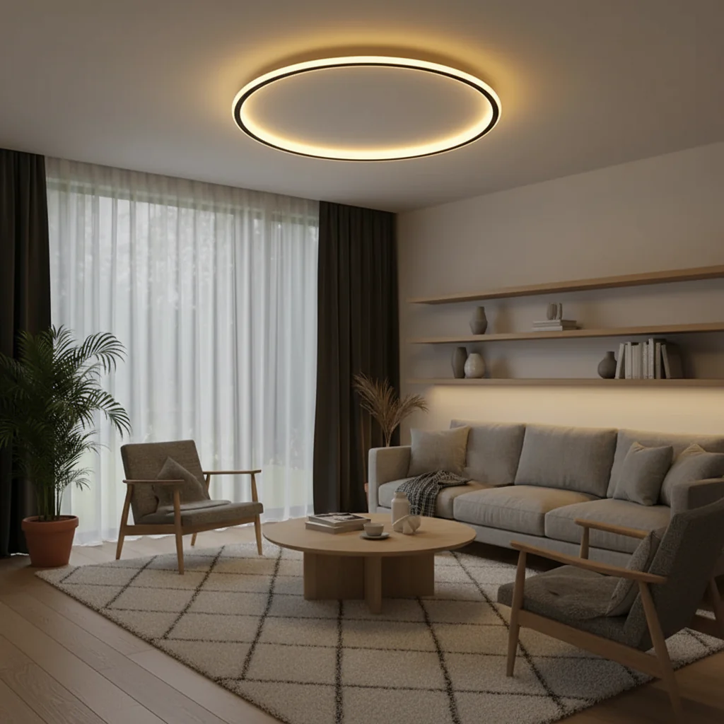 Scandinavische LED Rond-Plafondlamp | 1-Licht - Afbeelding 2