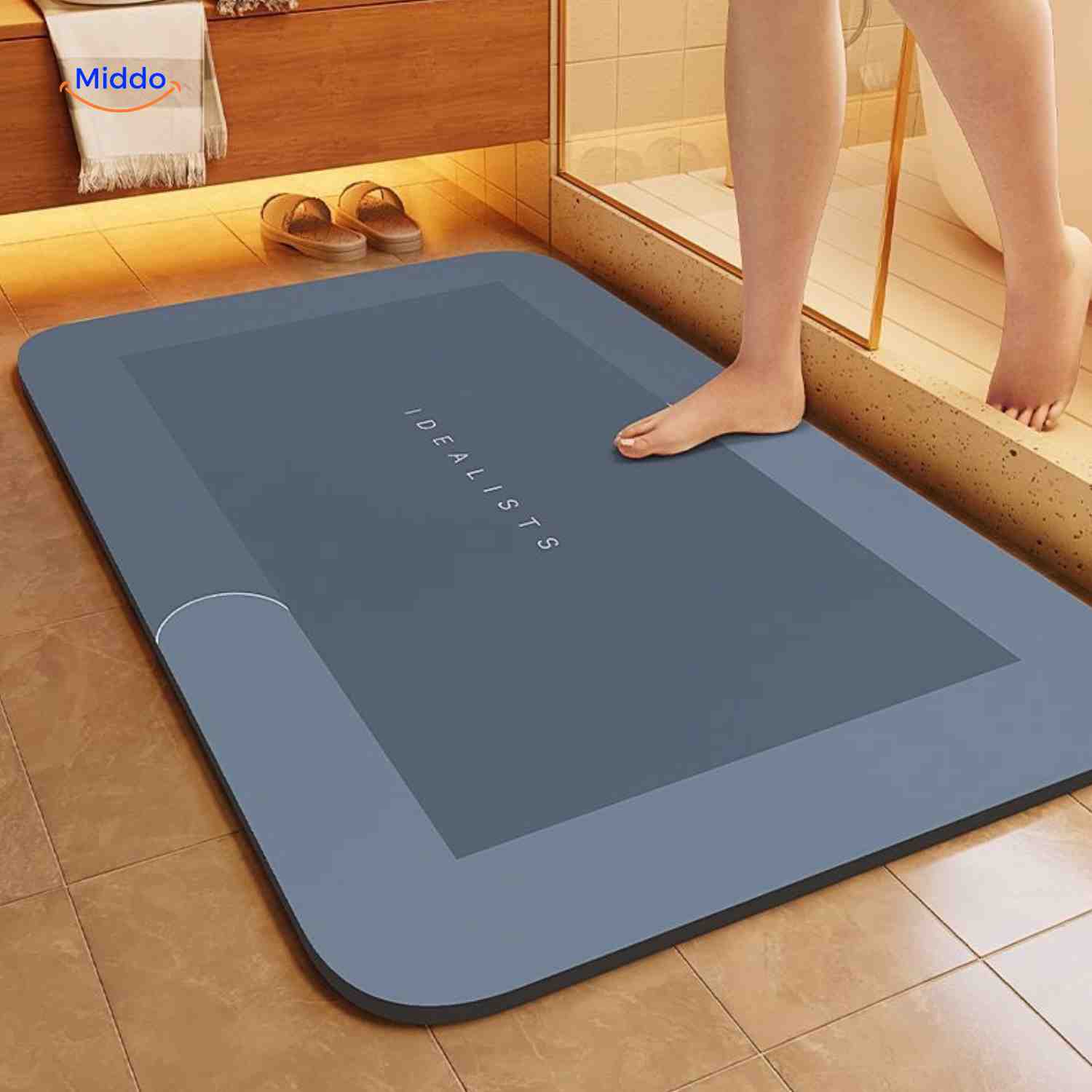 AquaSafe Badmat | Sneldrogend, antislip en waterabsorberend