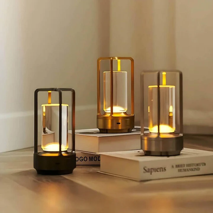 Auralight Draadloze Tafellamp Kristalglas Touch Control