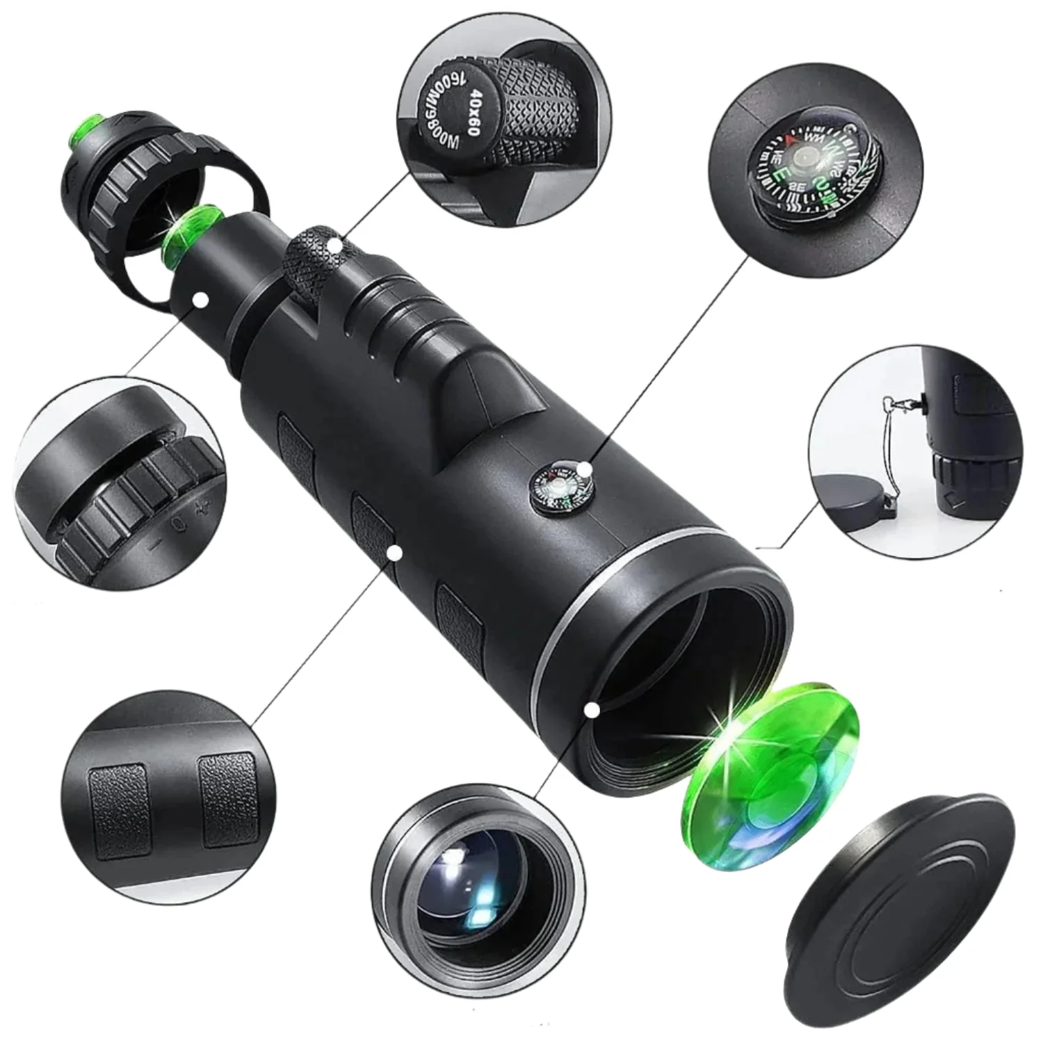 LuxeVision Draagbare Monoculair met Nachtzicht | Uitzonderlijke nachtobservatie-ervaring in een compact en elegant ontwerp
