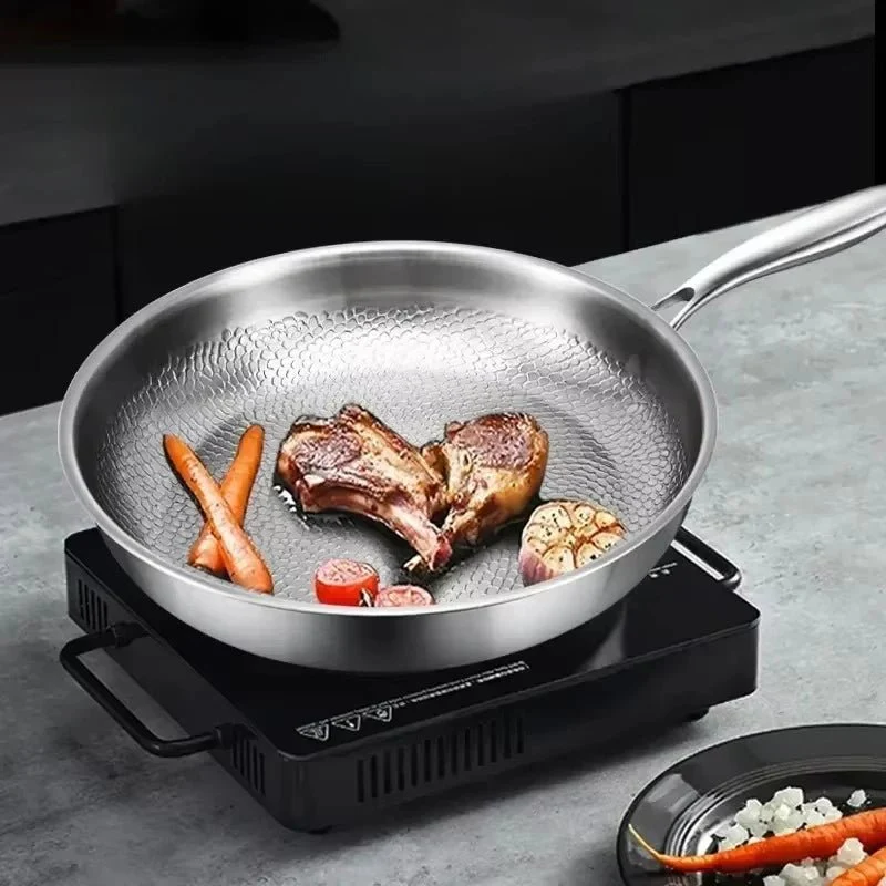 COOKVION – Titanium Gehamerde Anti-aanbak Koekenpan Voor Inductiekookplaten En Moderne Keukens - Afbeelding 2
