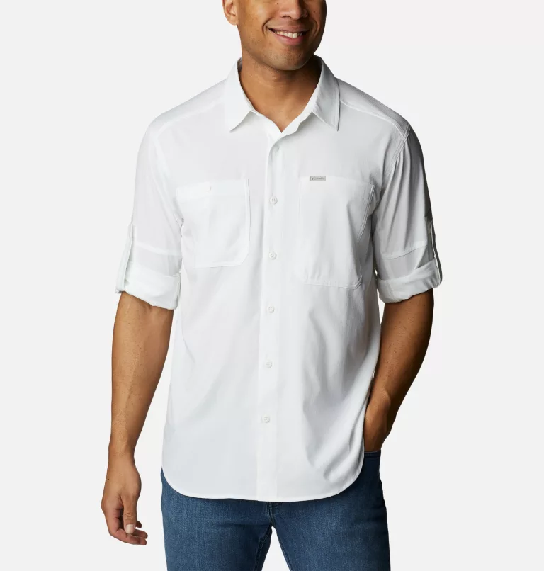 Columbia Heren UV overhemd Silver Ridge White Utility Long Sleeve