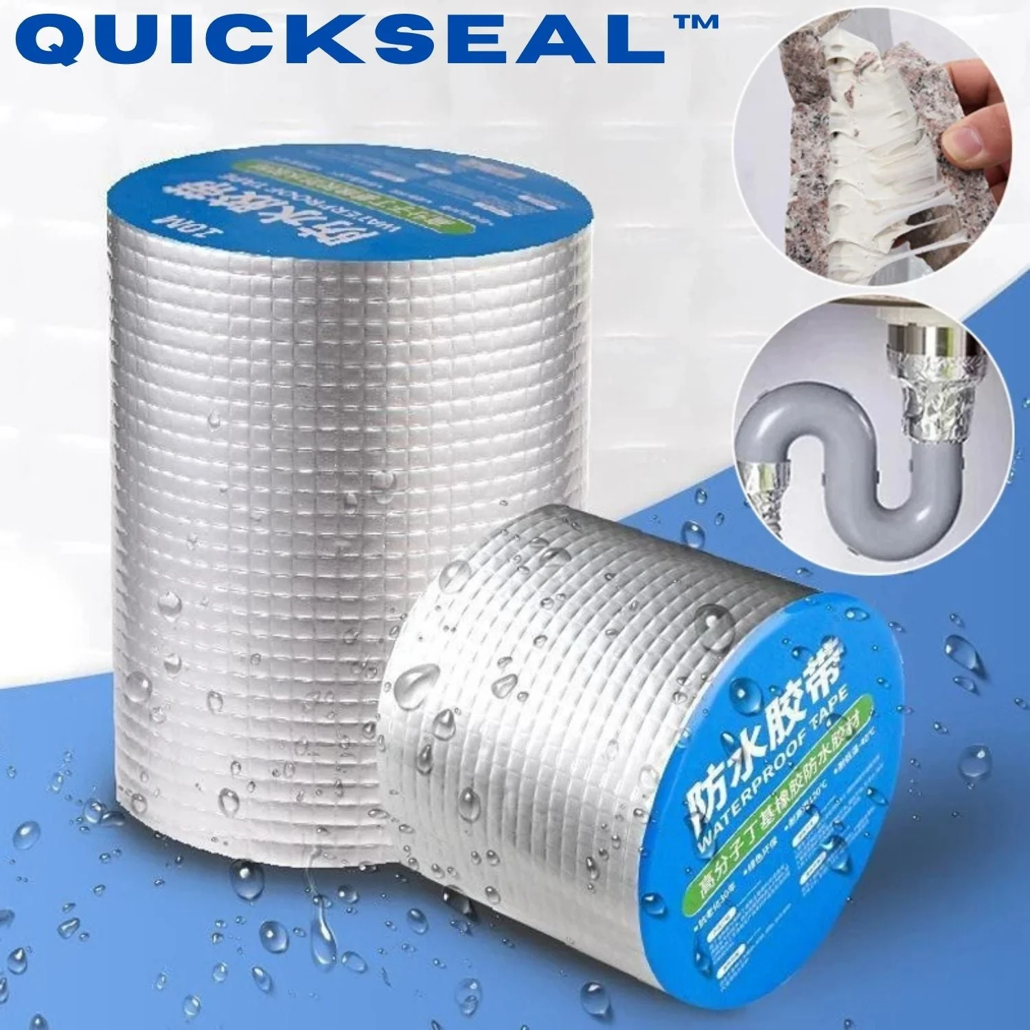Dichtband | Waterdicht Reparatietape tegen Lekken | Sterke Hechting op Oppervlakken | QuickSeal