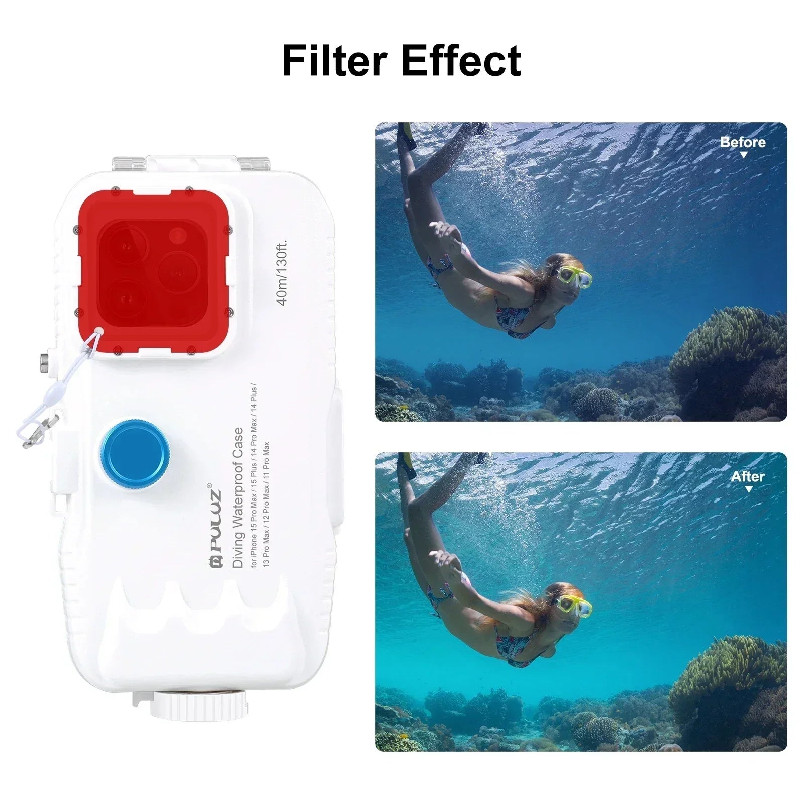 40 Meter Verzegelde Waterdichte iPhone-Hoes