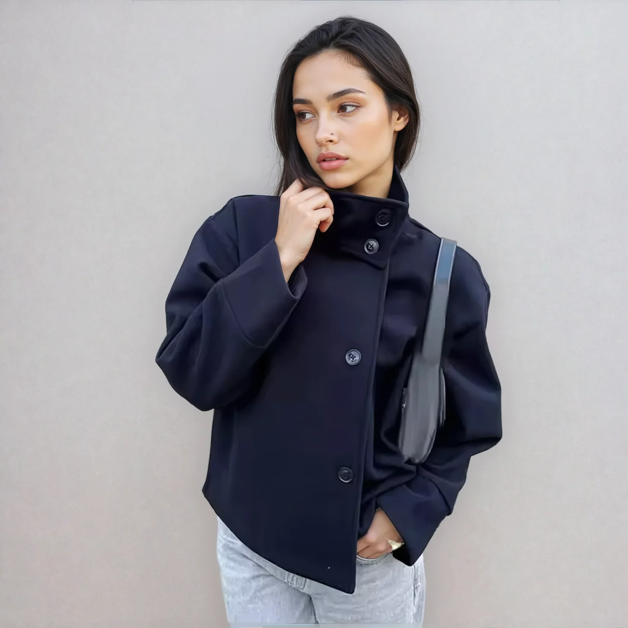 ChicAura Dames-Peacoat | Stijlvolle en warme bovenkleding voor een tijdloze look