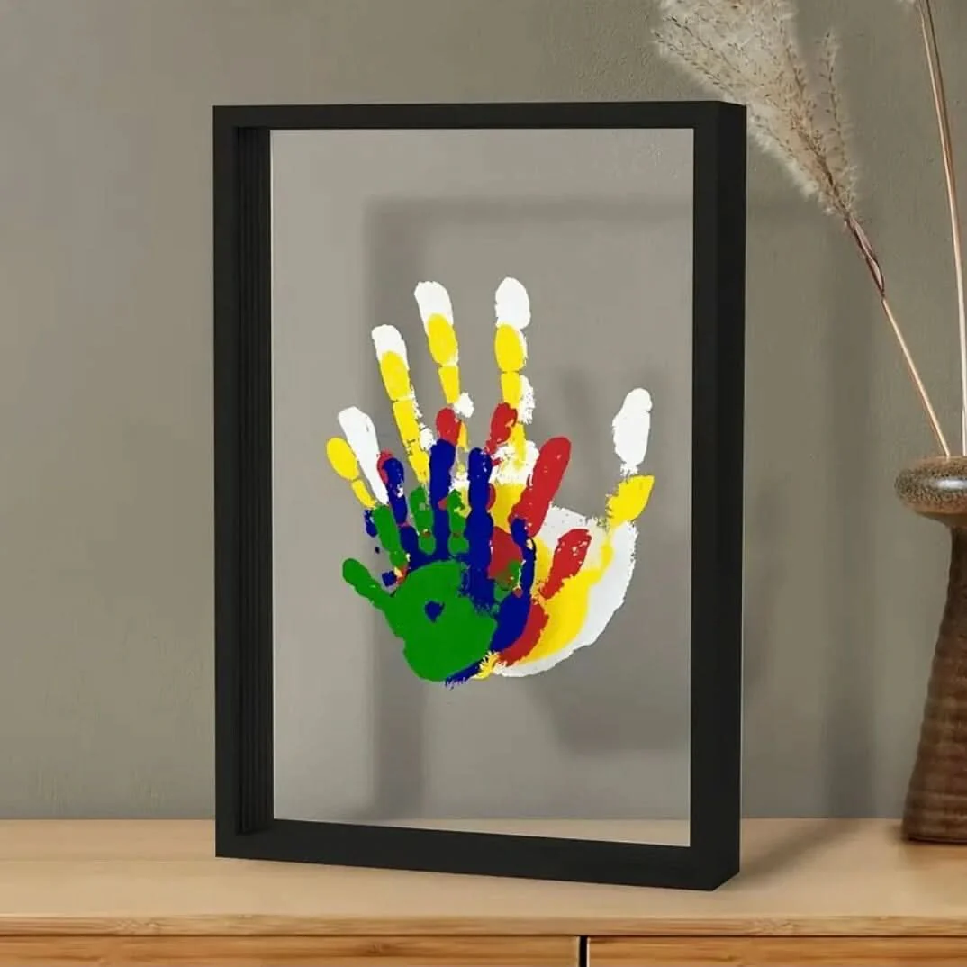 Kleine Sporen – Baby Herinneringslijst Van Hout Met Klei Voor Hand- & Voetafdrukken