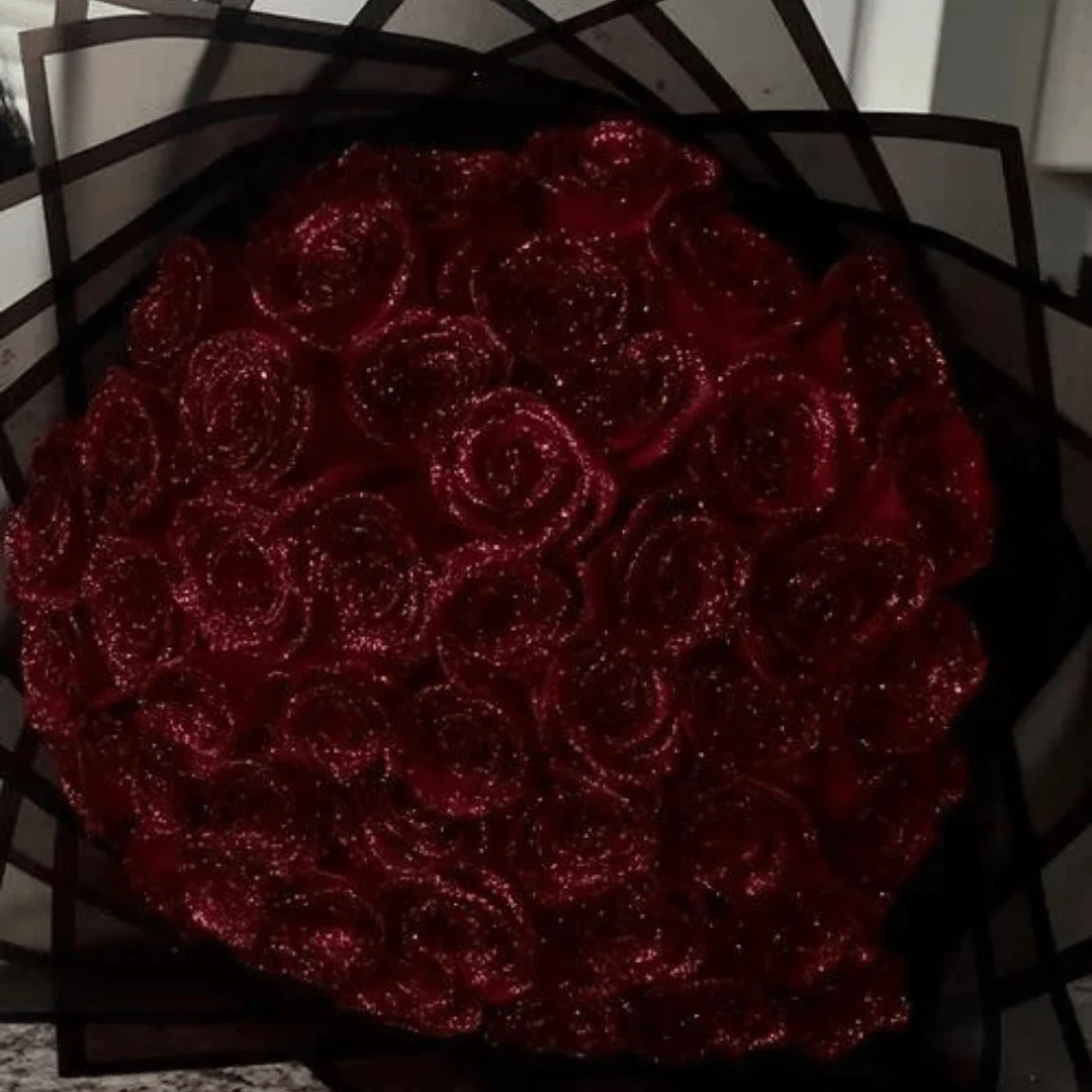 AMORÉVIA Altijd Bloei – Kunstmatige Glittersroos Voor Romantiek En Woondecoratie - Afbeelding 2