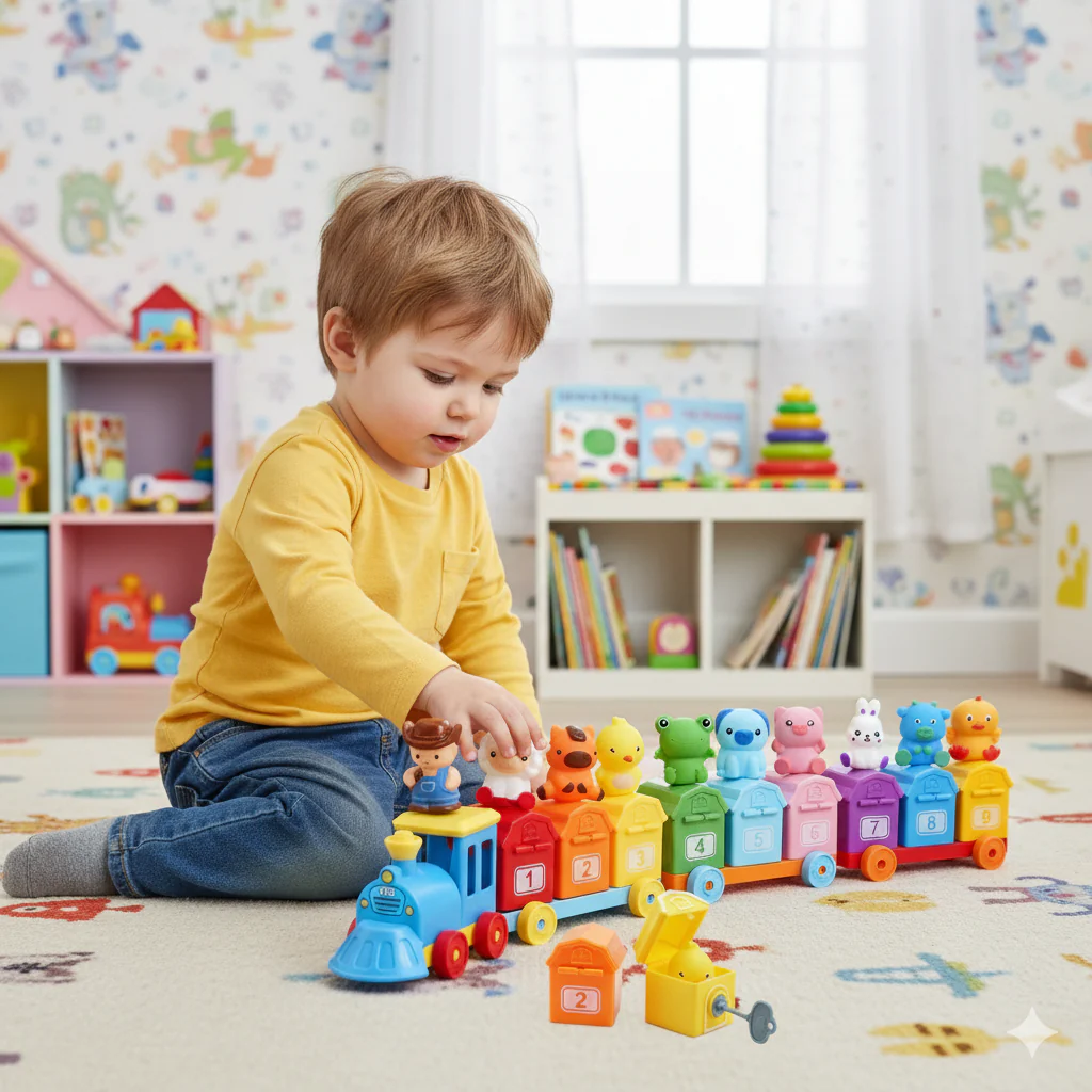Montessori Farm Learning Cart Kinderspeelgoed