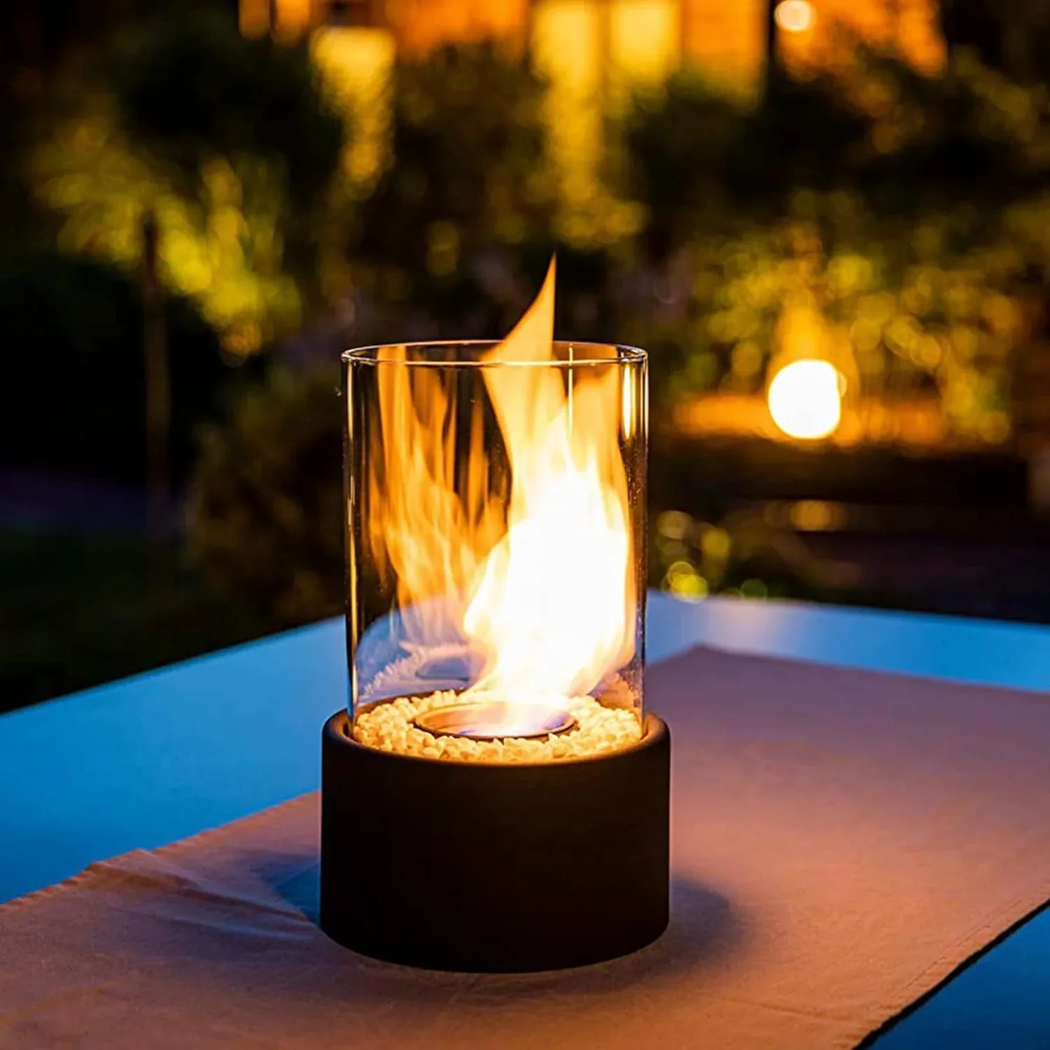 GlowEdge Rookvrije Biohaard van Glas voor Tafel en Binnen