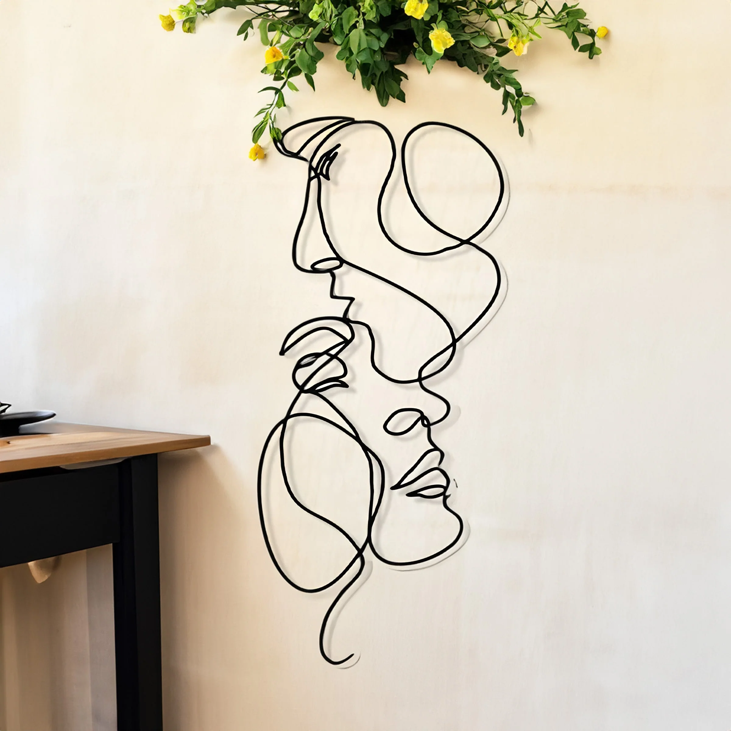 Moderne 3D Metaal Wandkunst Minimalistische Wanddecoratie voor Stijlvol Thuis