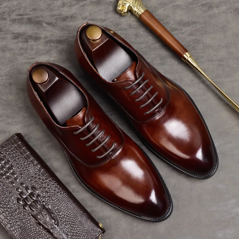 Aurelo Oxford Schoenen In Italiaans Leer Voor Formele Kleding
