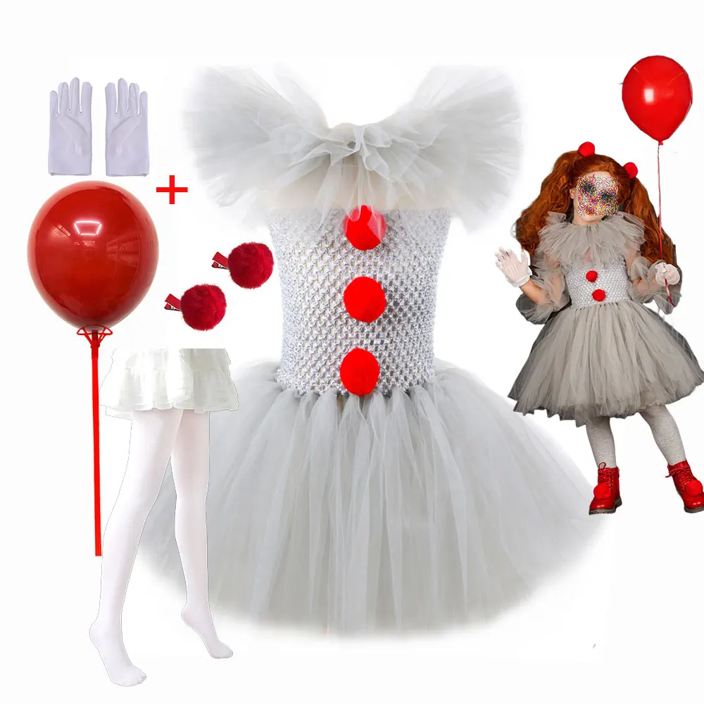 Halloween Kinderen Clown Kostuum Tutu Jurk