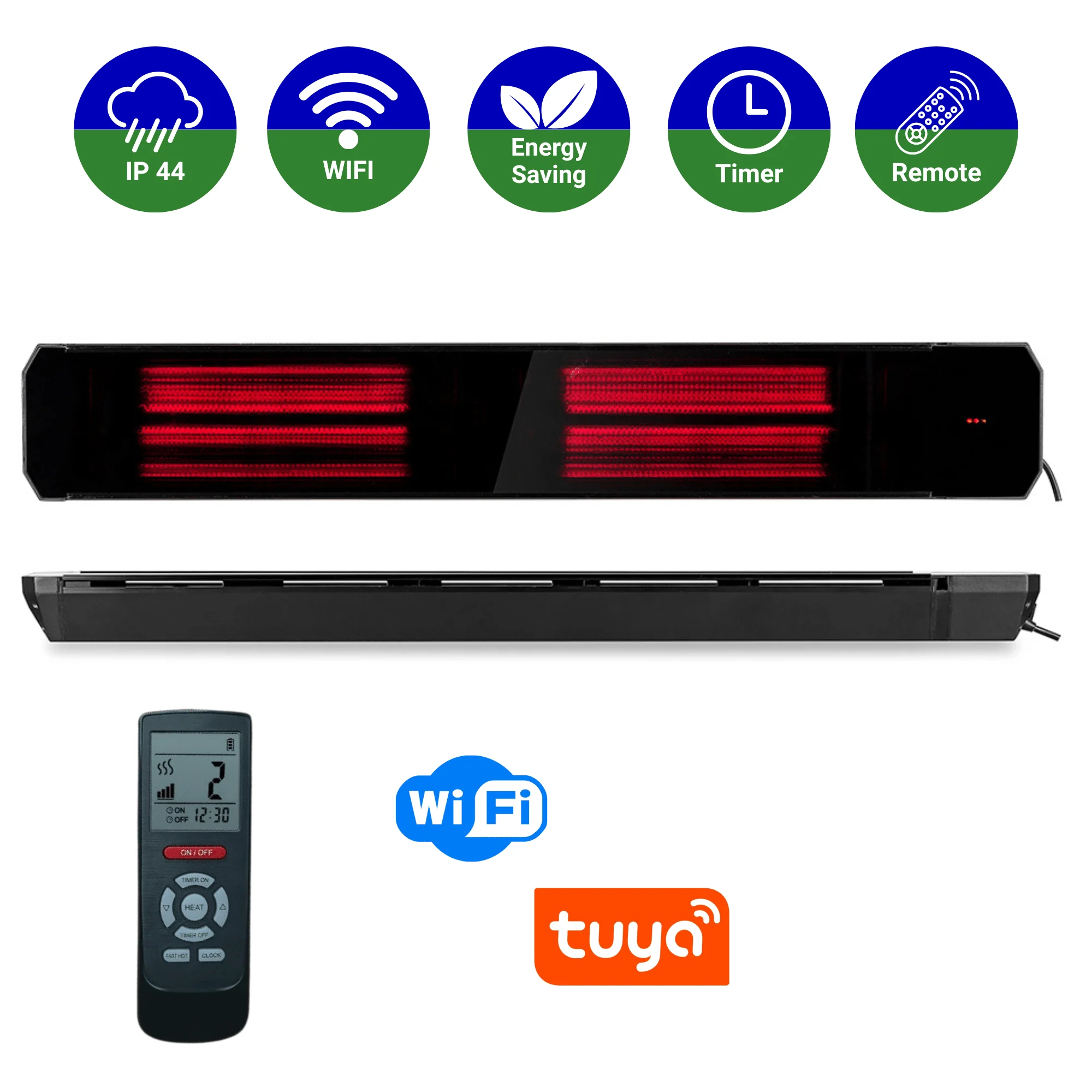Smart-D HeatBar Infraroodstraler met korte en lange golf – 2200 Watt Smart-D HeatBar Infraroodstraler met korte en lange golf – 2200 Watt