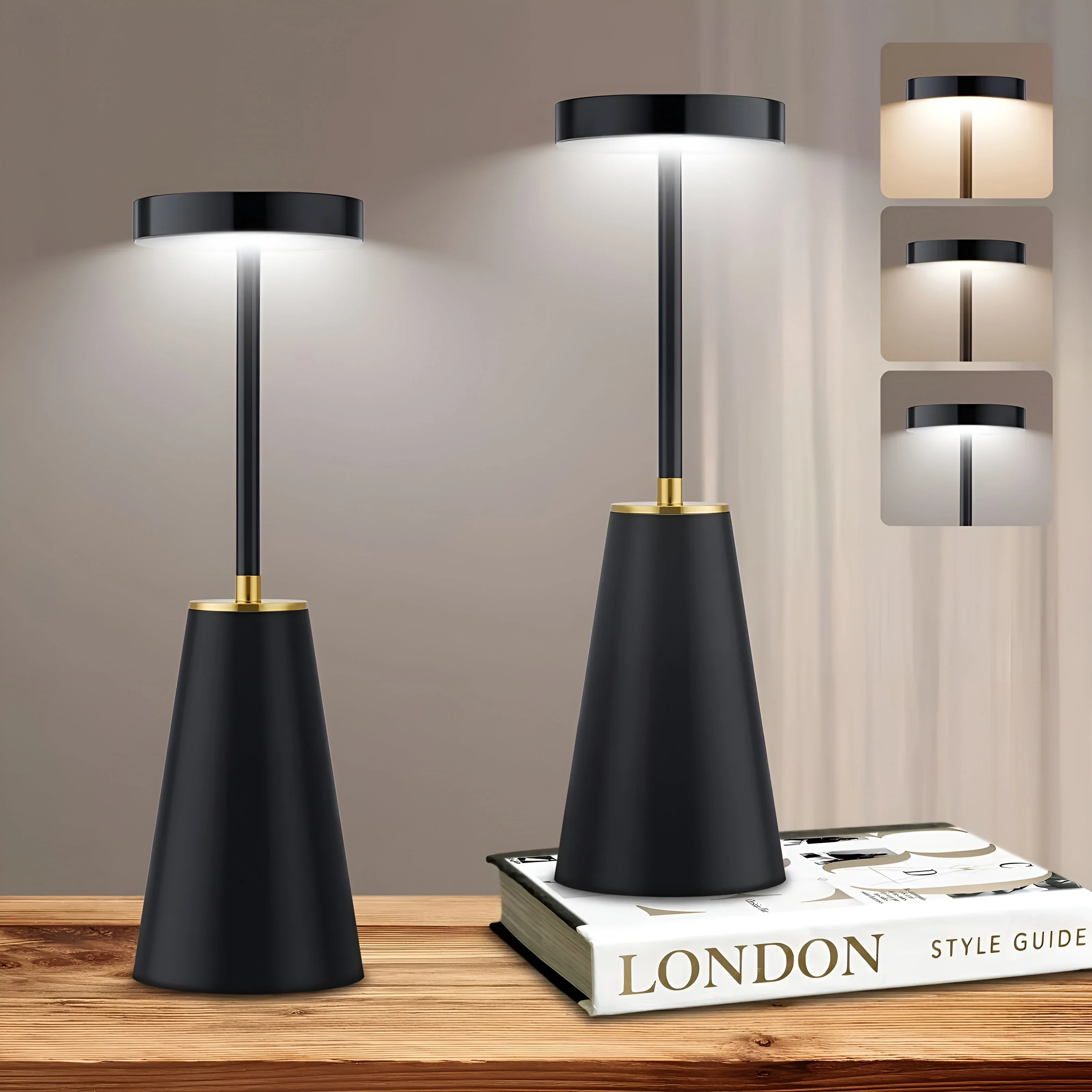 Draadloze Tafellamp – Luxeontwerp – Modern Ambiente – Dimbaar