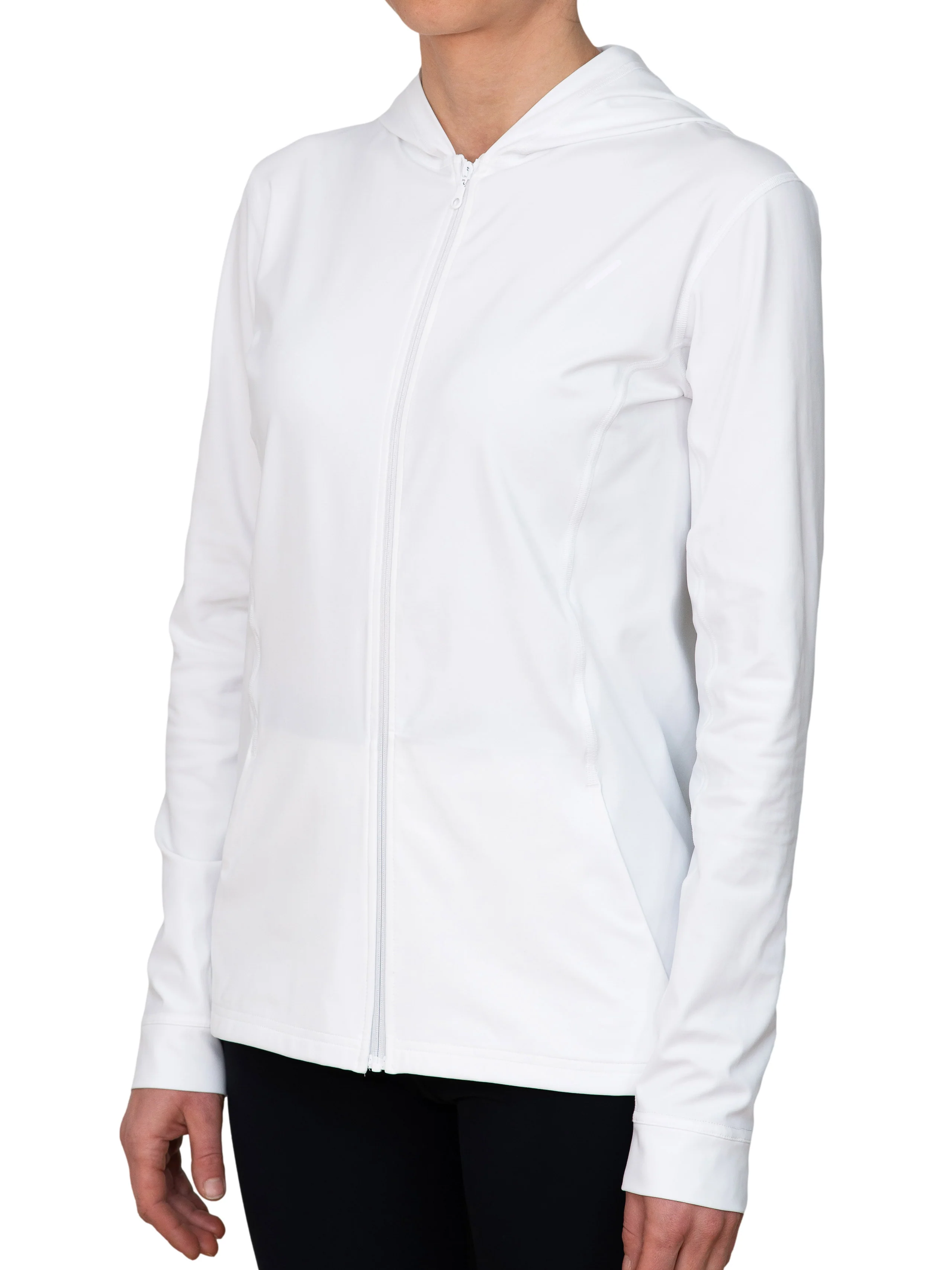 Hyphen – Dames UV Zomerjas met capuchon White