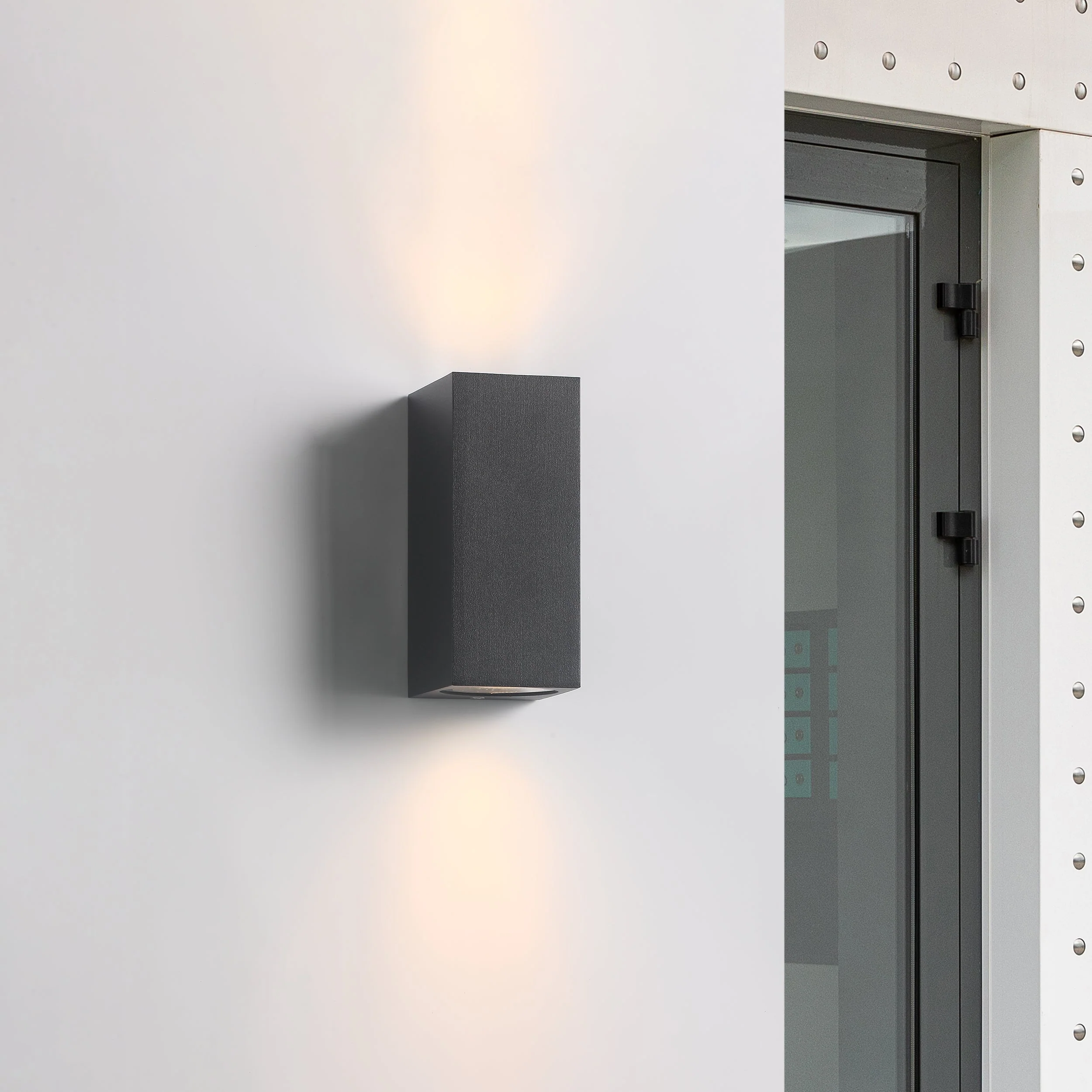 Up/Down Square Buiten GU10 Wandlamp Zwart
