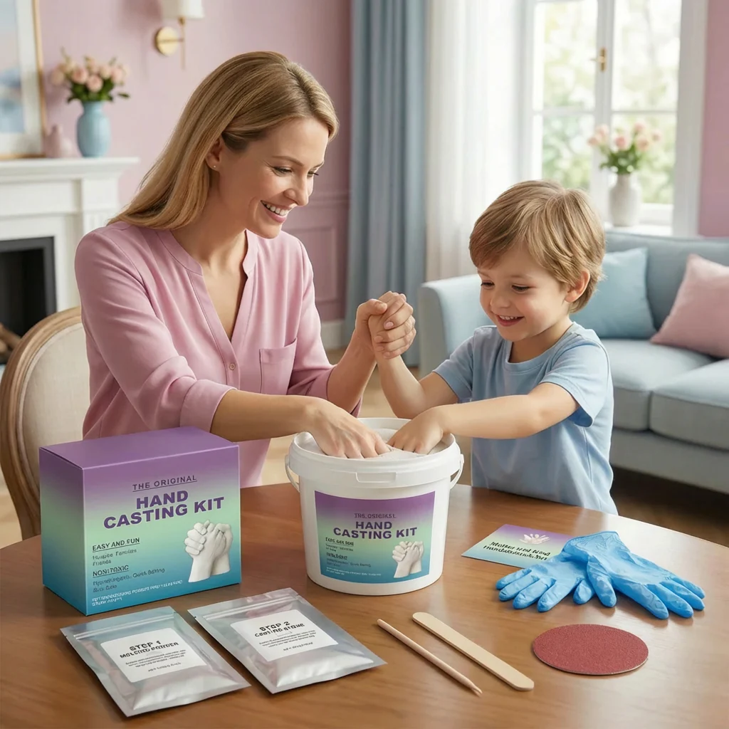 Handafdrukset voor gezinnen & stellen – 3D gips herinneringsset