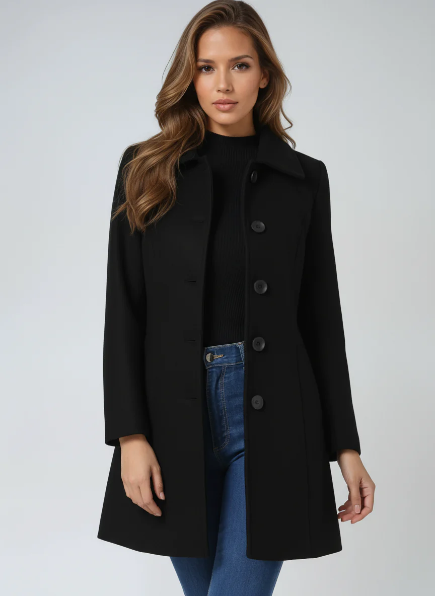 ChicEssence Winter-Trenchcoat | Elegante en warme enkele rij knoopontwerp voor stijlvolle bescherming tegen de kou