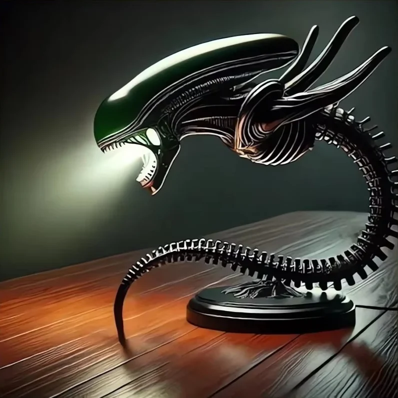 Alien Sci-Fi Bureau Lamp van Hars voor Een Bedreigende Verlichting - Afbeelding 3