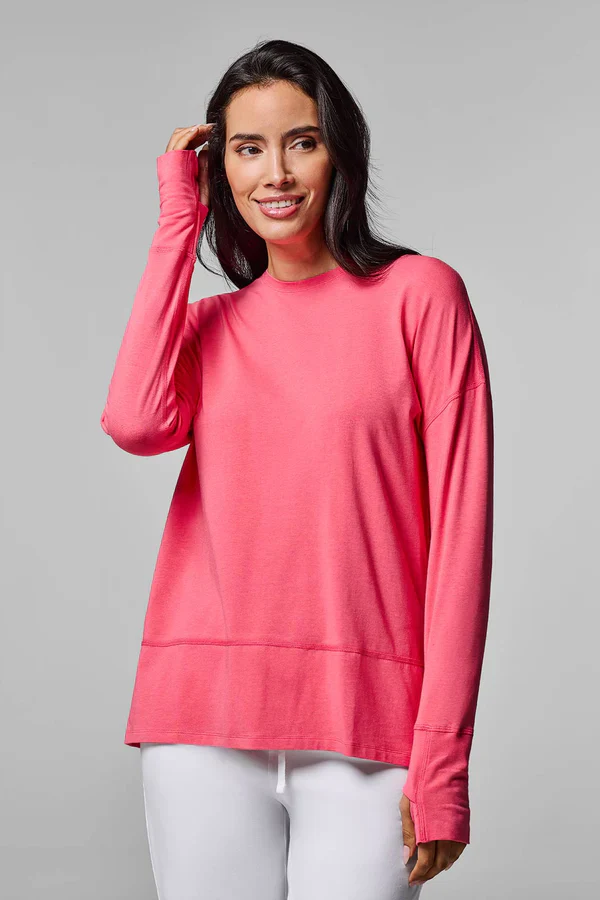 Coolibar – Lumaleo UV Shirt voor dames – Longsleeve – Sunkist Coral