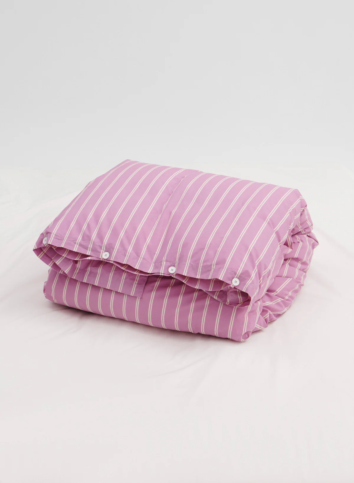 Double Duvet Cover – Mallow Pink Stripes, 240×220 – Tekla