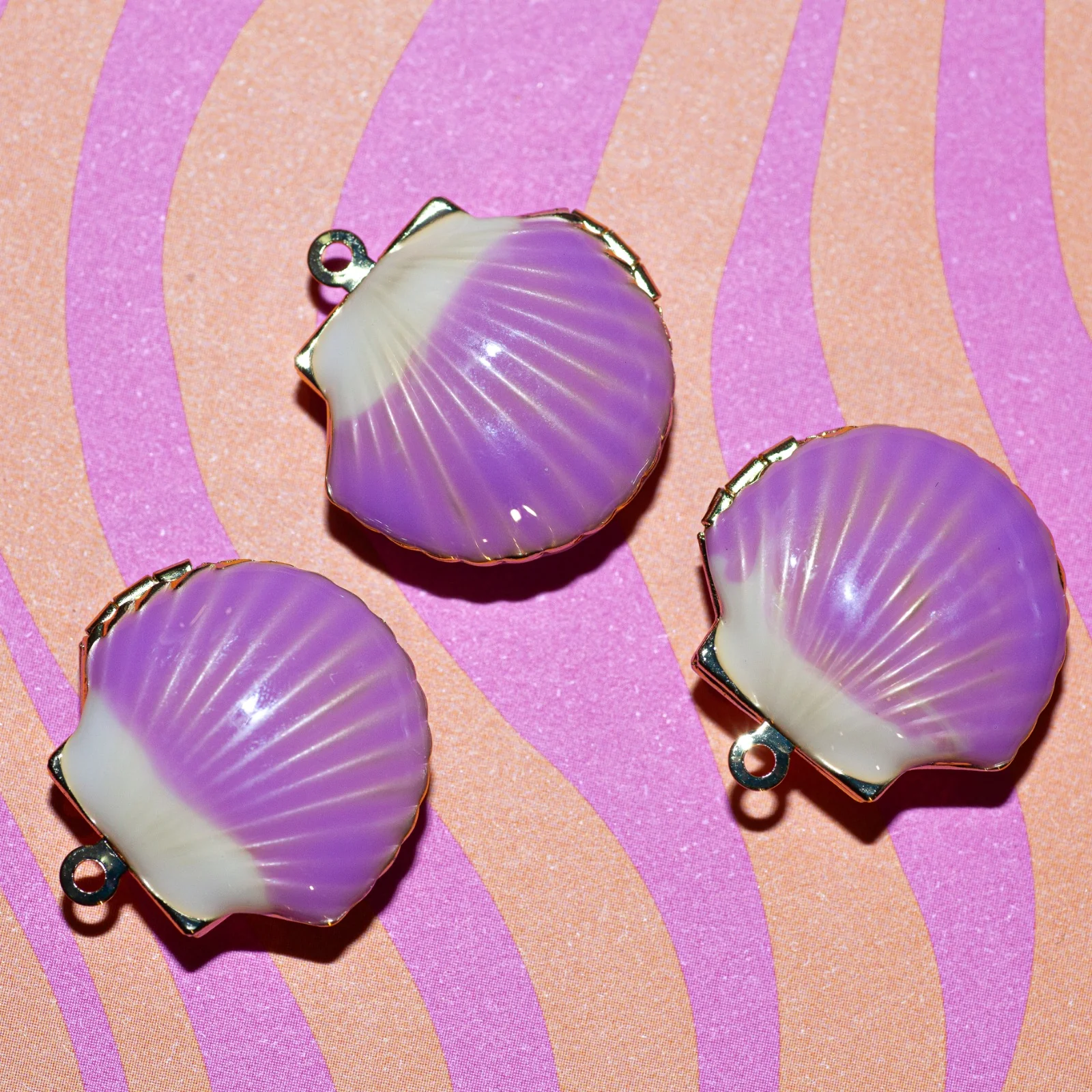 Bedel Schelp | paars | 18K Gold Filled Bedel Schelp | paars | 18K Gold Filled