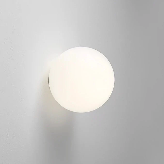 Moderne Frosted Glass Globe LED Wandlamp 1-Licht