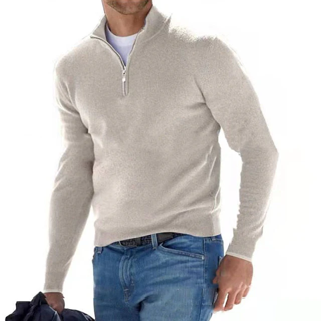 Merino Herenpullover met V-hals – Herfstmagie Torino