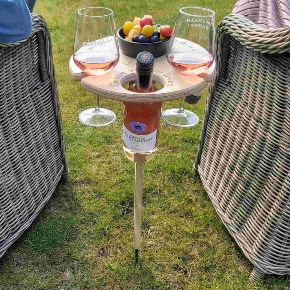 Kieskeurige Wijn Tafel – Draagbare Wijn Tafel Voor Picknick & Buiten Genieten