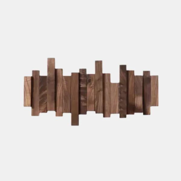 Moderne houten kapstok met klaphaak – Wandorganisator voor de entree