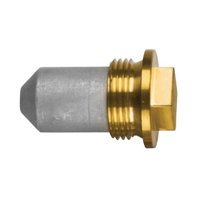 Zink Anode Volvo Penta, potlood type Anode Ø26 – L 40 – met messing Plug Th. 1 ” Gas (BSPP), VP 823661