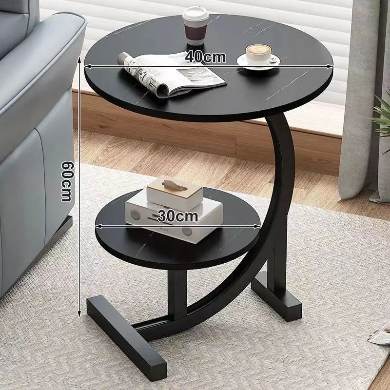 Caliora – Luxe Tweelaagse Verplaatsbare Mini Bijzettafel