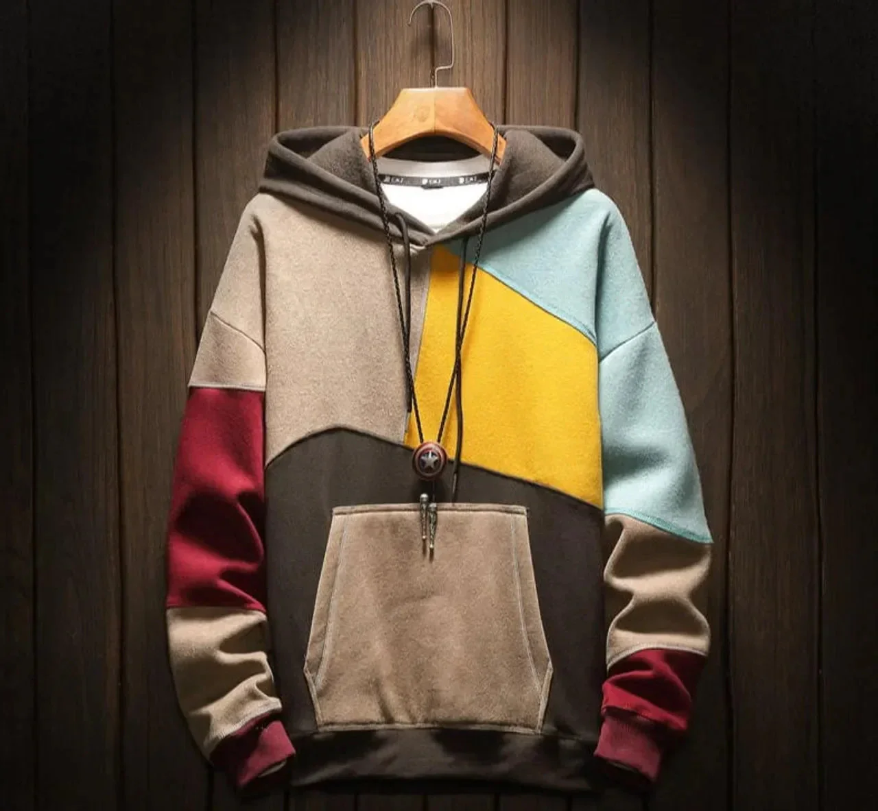 Kleurblok Hoodie voor Mannen | Ideaal voor Dagelijks Gebruik