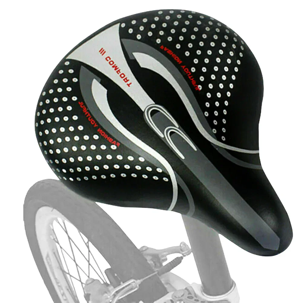 Extra Brede Comfort Fiets Zadels met Schokabsorptie – PU Leren Kussen voor Lange Afstand Fietsen