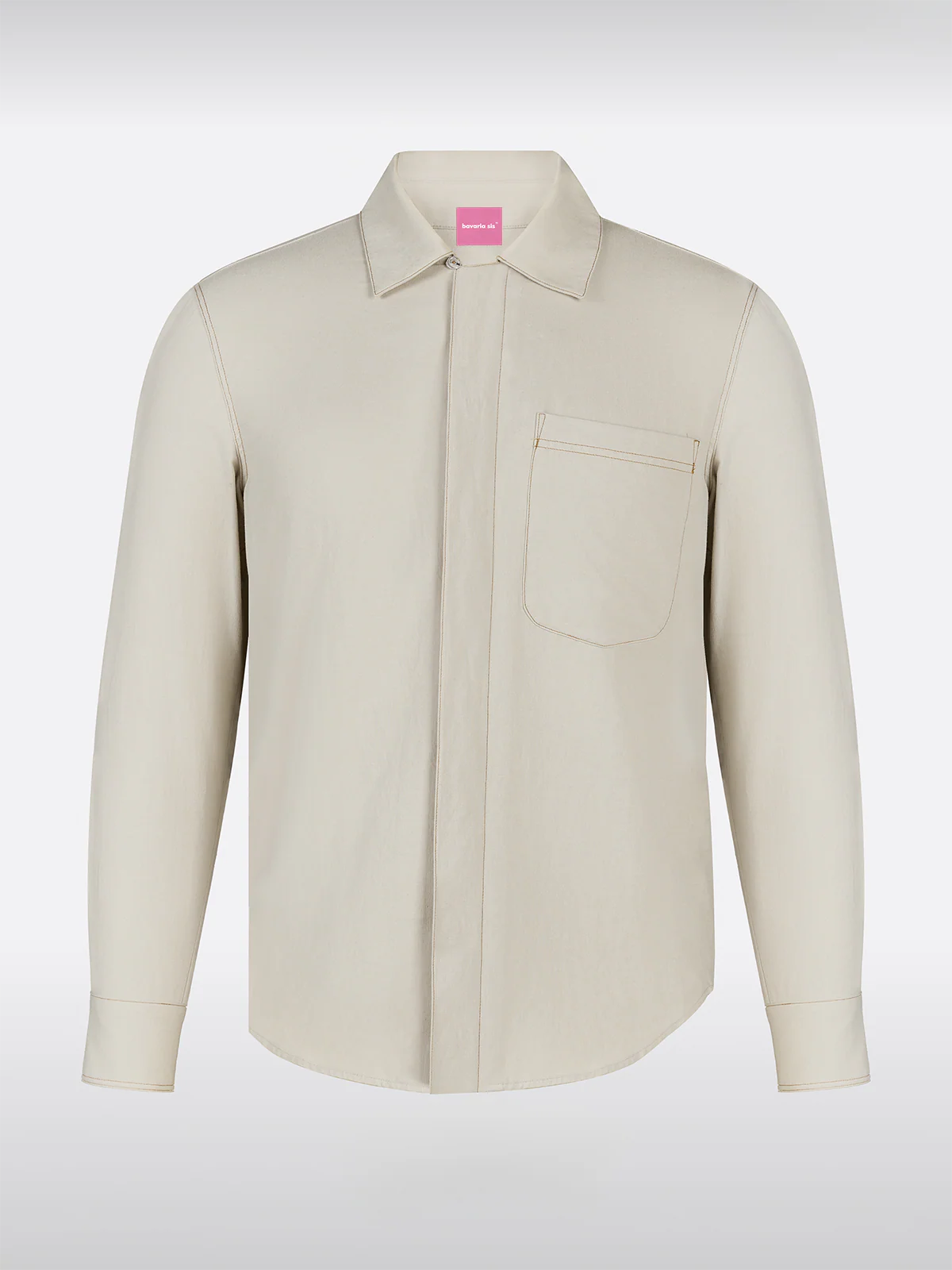 Beige Reverskragen Hemden