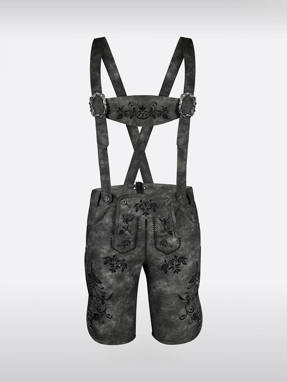 Grijze Knopen Lederhosen