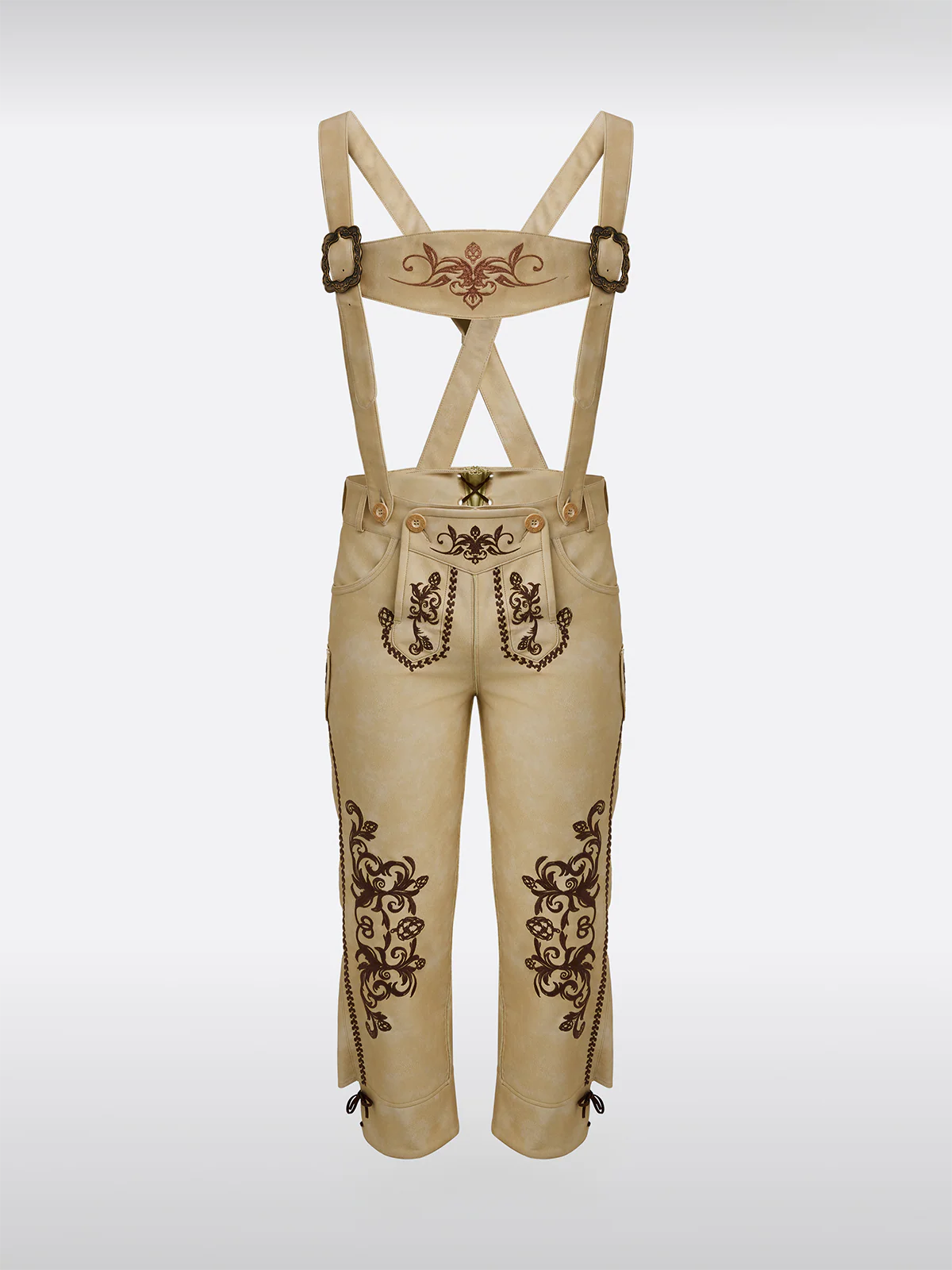 Geel Knopen Lederhosen