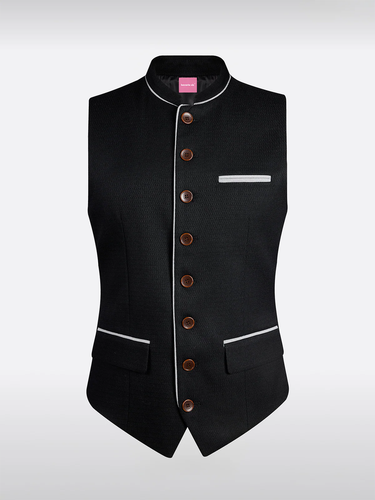 Zwart Hooggesloten Vest