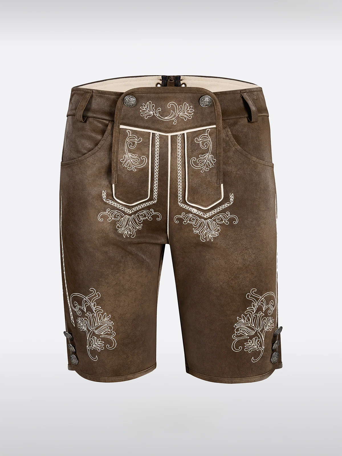 Braun Knoppen Lederhosen