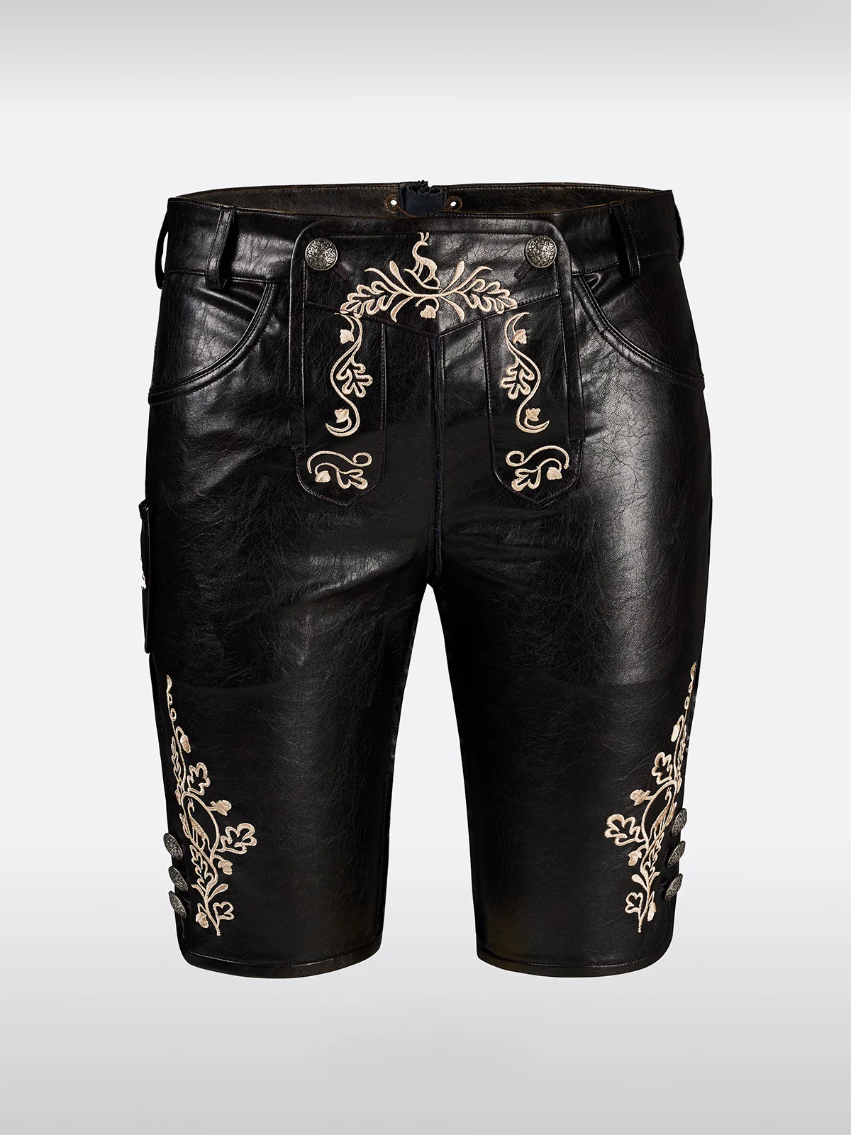 Zwarte Knopen Lederhosen