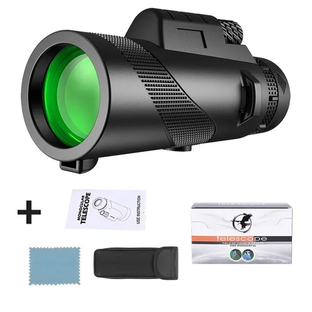 80×100 HD Zoom Monoculaire Telescoop: Krachtige draagbare verrekijkers voor jagen, kamperen en buitenverkenning